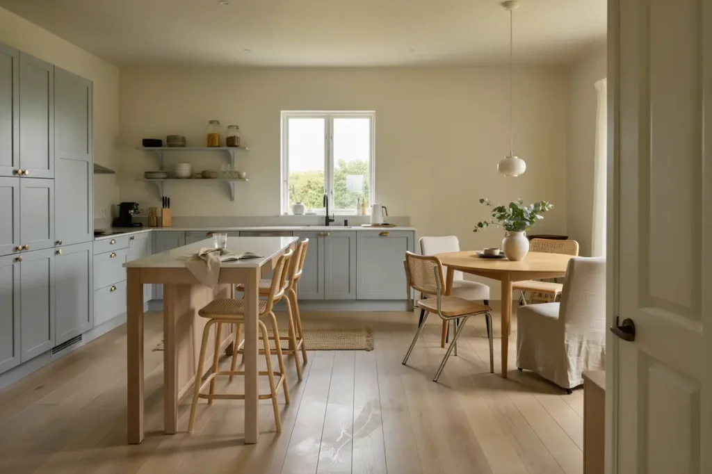 renovering av k k och matplats i villa i hageby