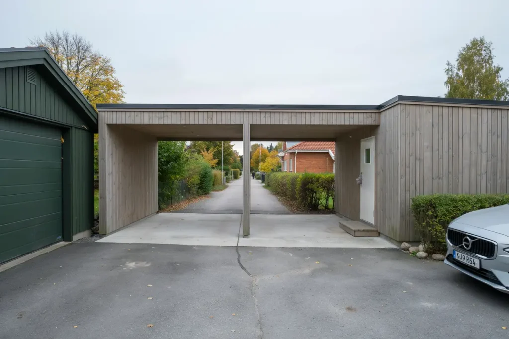 dubbelcarport med f rr d och nytt kallgarage i hageby norrk ping