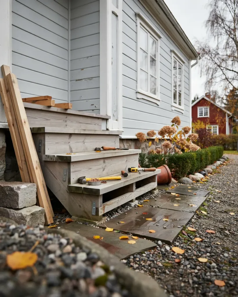 septemberprojekt renovera trappan utomhus innan h strusket s kra steg h llbara material och smart planering