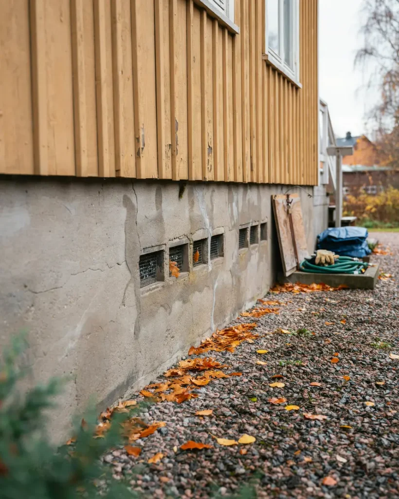 oktober r r tt tid att se ver husets grundventilation och krypgrund inf r vintern